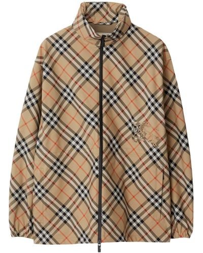 Burberry Vintage Check-print Twill Jacket - Brown