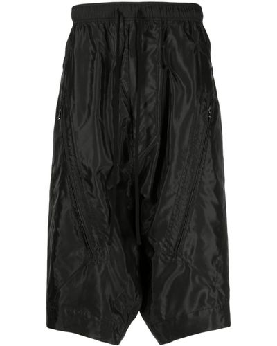 Julius Drawstring-waistband Drop-crotch Shorts - Black