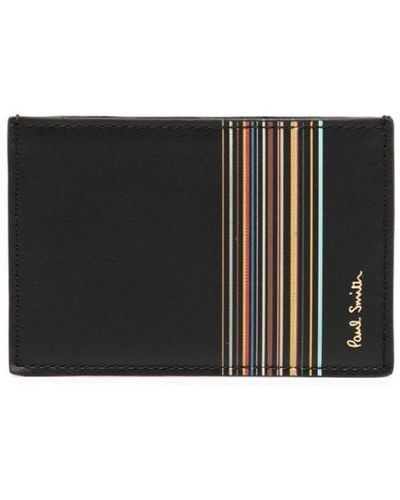 Paul Smith シグネチャーストライプ カードケース - ブラック
