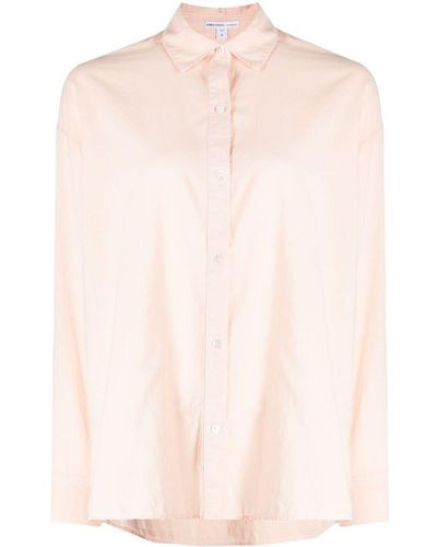 James Perse Spread-collar Poplin Shirt - Pink