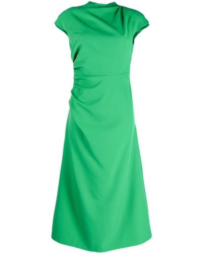 Rachel Gilbert Willa Ruched Jersey Midi Dress - Green