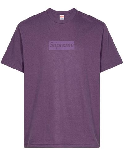 Supreme T-shirt à logo ton-sur-ton - Violet