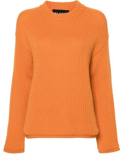 Alanui Finest Ribbed-knit Sweater - Orange