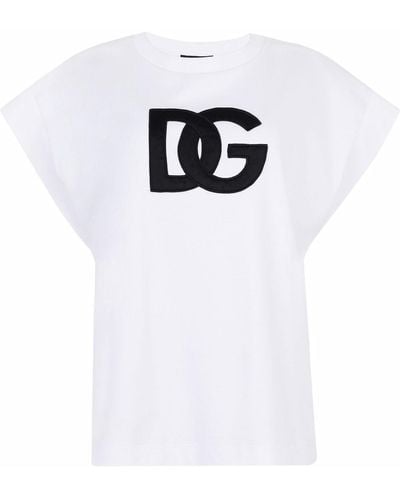 Dolce & Gabbana ロゴパッチ Tシャツ - ホワイト