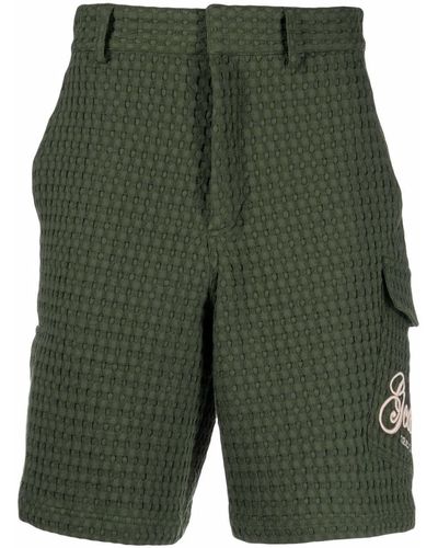 Gcds Bermuda With Embroidered Logo - Green