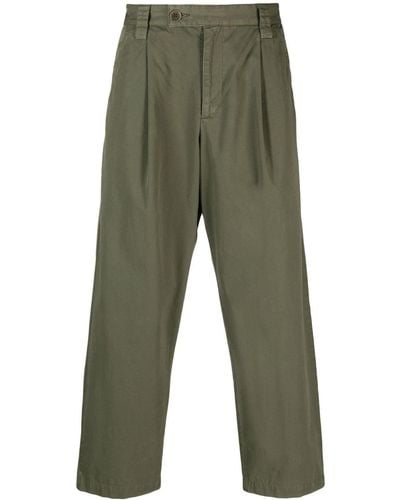 A.P.C. Renee Straight-leg Cotton Pants - Green