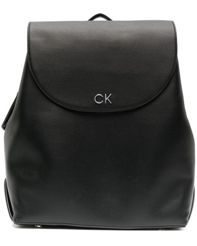 Calvin Klein Logo-plaque laptop backback - Negro