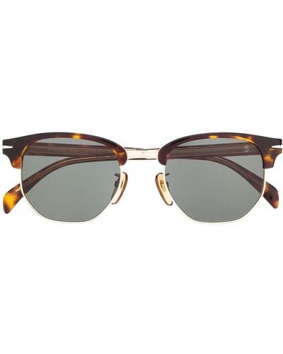 David Beckham Tortoiseshell Half-frame Sunglasses - Brown