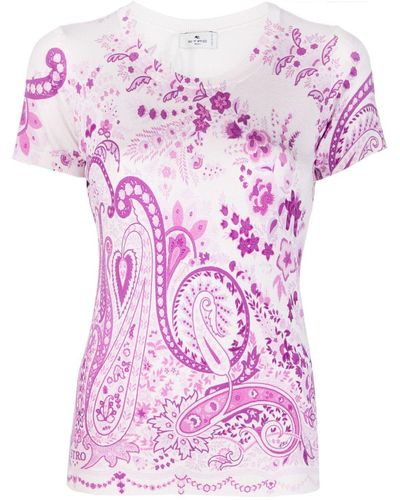 Etro Paisley-print T-shirt - Pink