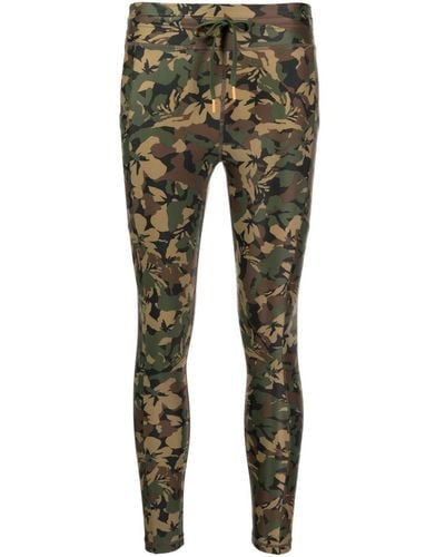 The Upside Camouflage-print Drawstring-waist leggings - Green