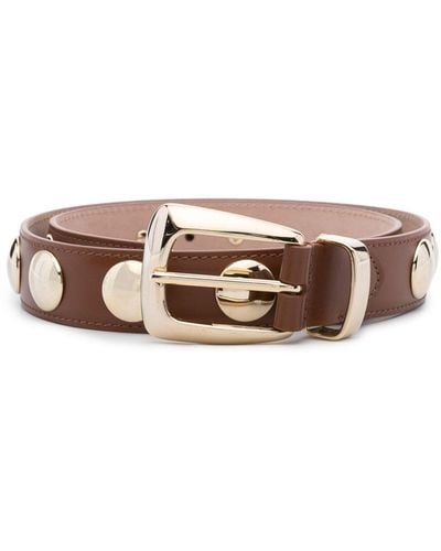 Khaite Benny Stud-embellished Belt - Brown