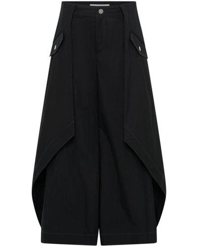 Dion Lee Layered Wide-leg Trousers - Black