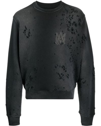 Amiri Sweater Met Gerafeld-effect - Zwart
