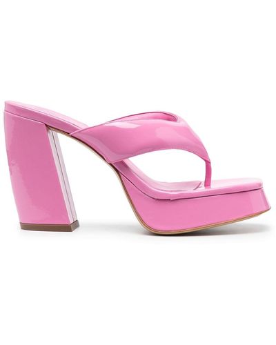 Gia Borghini Sandalen Met Vierkante Neus - Roze