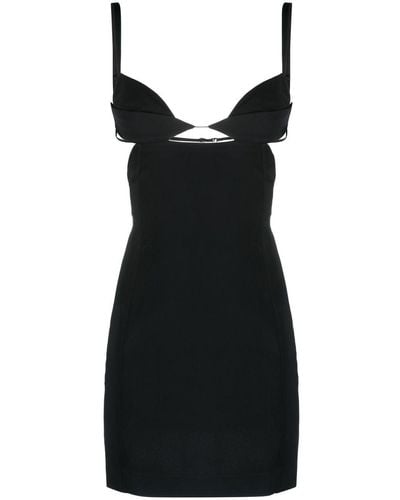 Nensi Dojaka Cut-out Sleeveless Mini Dress - Black