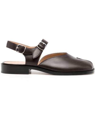 Maison Margiela Tabi-toe Leather Sandals - Brown