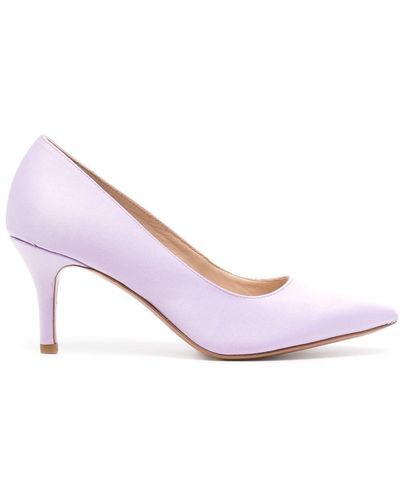 Paule Ka Pointed-toe 75mm Leather Court Shoes - Pink
