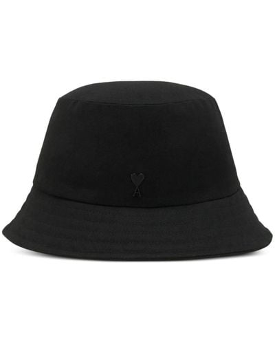 Ami Paris Ami Reversible Bucket Hat - Black