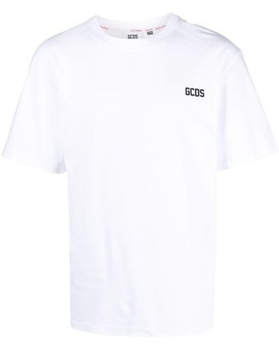 Gcds Cotton T-Shirt With Logo Print - White