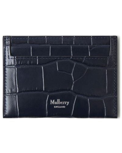 Mulberry Crocodile-effect Leather Cardholder - Blue