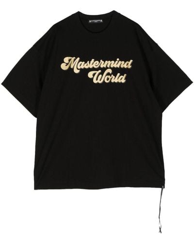 MASTERMIND WORLD Glitter Skull Cotton T-shirt - Black