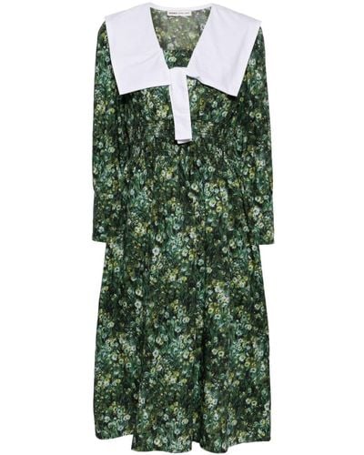 BATSHEVA X Laura Ashley Osian Floral-print Midi Dress - Green