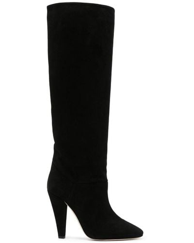 Paris Texas 110mm Knee-high Suede Boots - Black