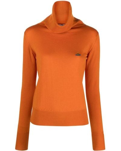 Vivienne Westwood Giulia Orb-embroidered Sweater - Orange