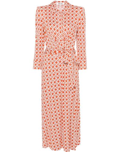 Diane von Furstenberg Sana Tiny Vintage Cane Marmalade-print Dress - Pink