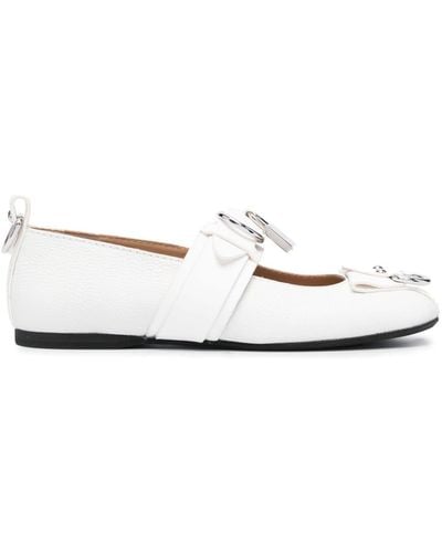 JW Anderson Padlock-detail Ballerina Shoes - White