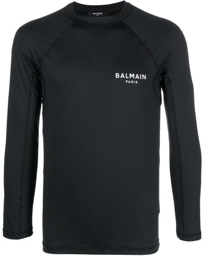 Balmain Logo-print Slim T-shirt - Black