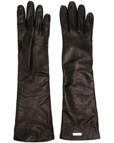 Giuliva Heritage Audrey Handschuhe aus Leder - Schwarz