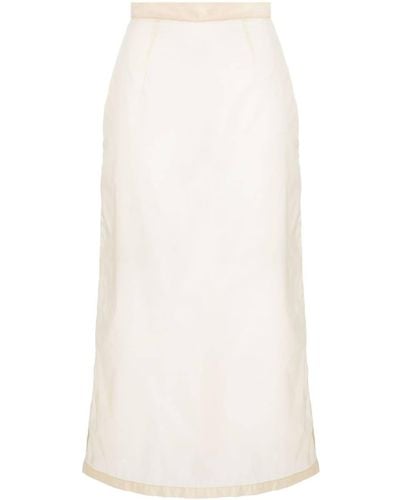 Maison Margiela Semi-sheered High-waisted Skirt - White
