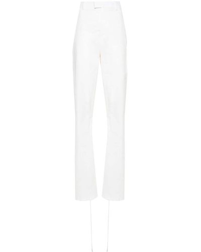 Ann Demeulemeester Open-back Straight Pants - White