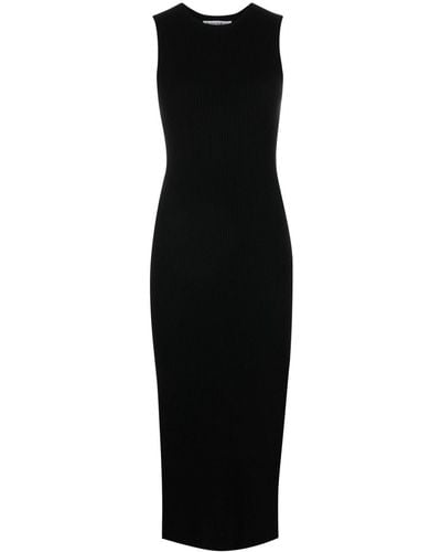 Reformation Basil Cashmere Sleeveless Midi Dress - Black