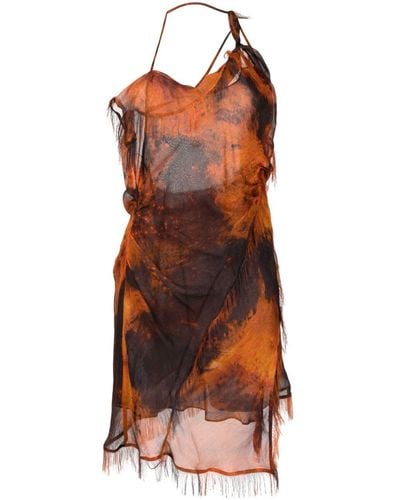 Acne Studios Asymmetrische Mini-jurk - Oranje