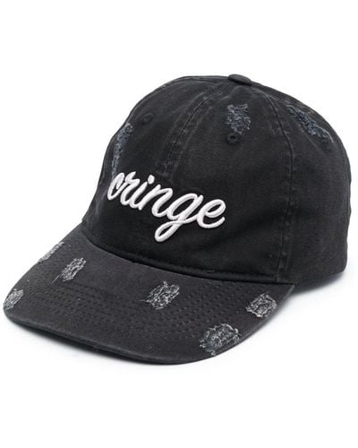Gcds Cringe Embroidered Baseball Hat - Black