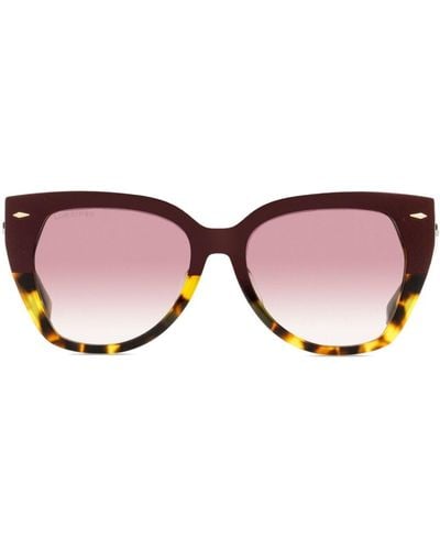 Longines Butterfly-frame Gradient-lenses Sunglasses - Brown