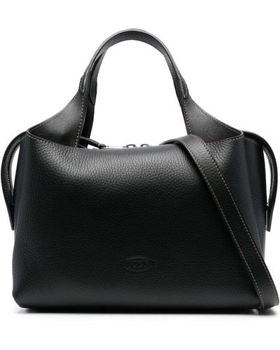 Tod's Medium Boston Leather Tote Bag - Black
