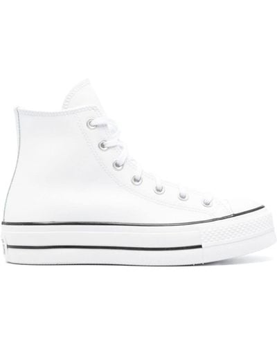 Converse Chuck Taylor leather platform sneakers - Weiß