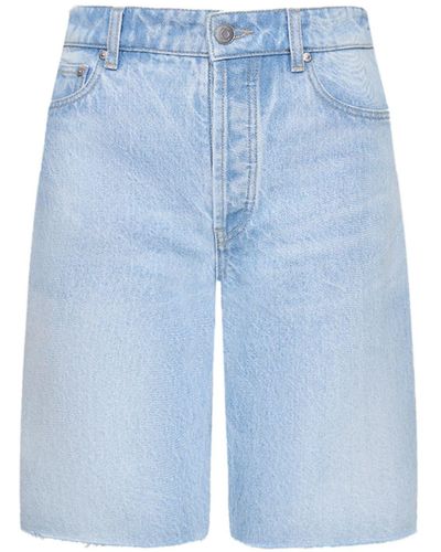 12 STOREEZ High-waisted Denim Shorts - Blue