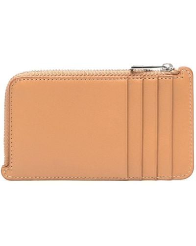Loewe Anagram-debossed Leather Card Holder - Orange