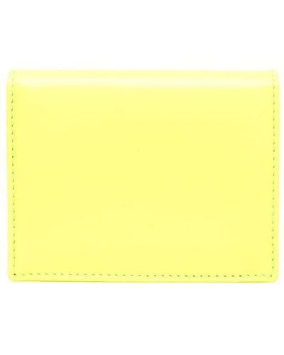 Comme des Garçons Colour-block Leather Bi-fold Wallet - Yellow