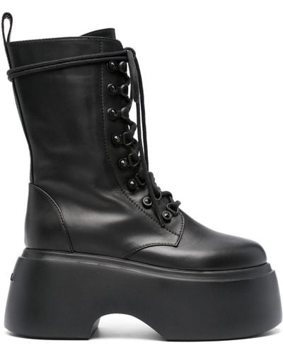 Le Silla Kembra 90mm Leather Ankle Boots - Black