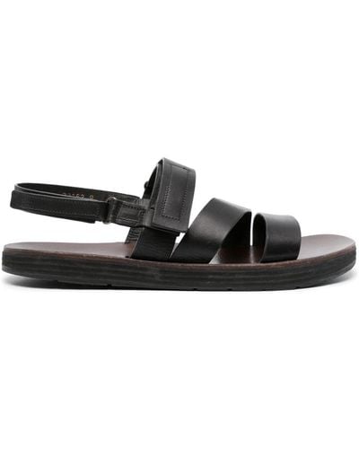 Premiata Touch-strap Leather Sandals - Black