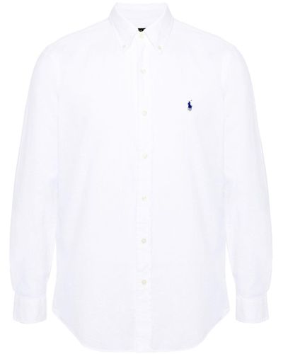 Polo Ralph Lauren Chemise en coton à logo brodé - Blanc