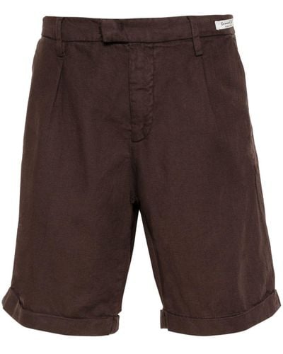 Myths Pleat-detail Shorts - Brown