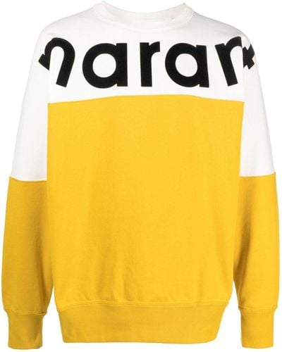 Isabel Marant Logo-print Colour-block Sweatshirt - Orange