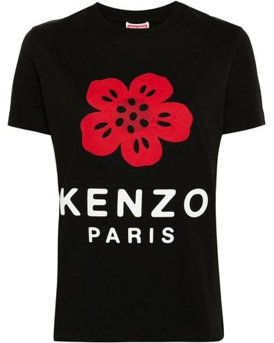KENZO T-Shirt mit Boke Flower - Schwarz