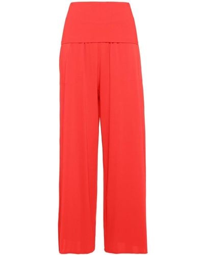 Eres Dao Wide High-waisted Trousers - Red